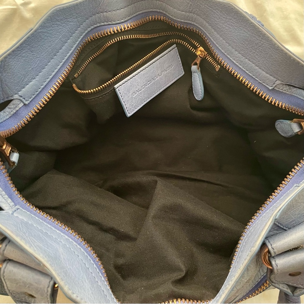 Balenciaga Blue Satchel with Distinctive Hardware - Picture 4 of 6